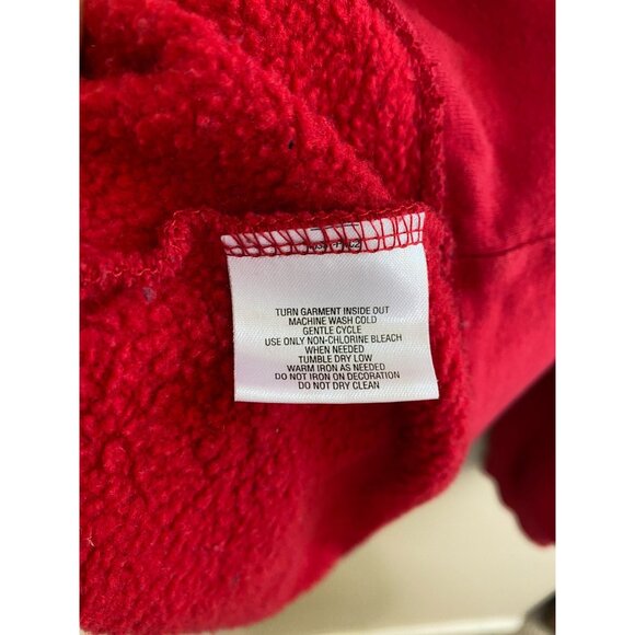 Holiday Editions Womens Christmas Sweatshirt L Red Peace On Earth Embroidered - Picture 4 of 6